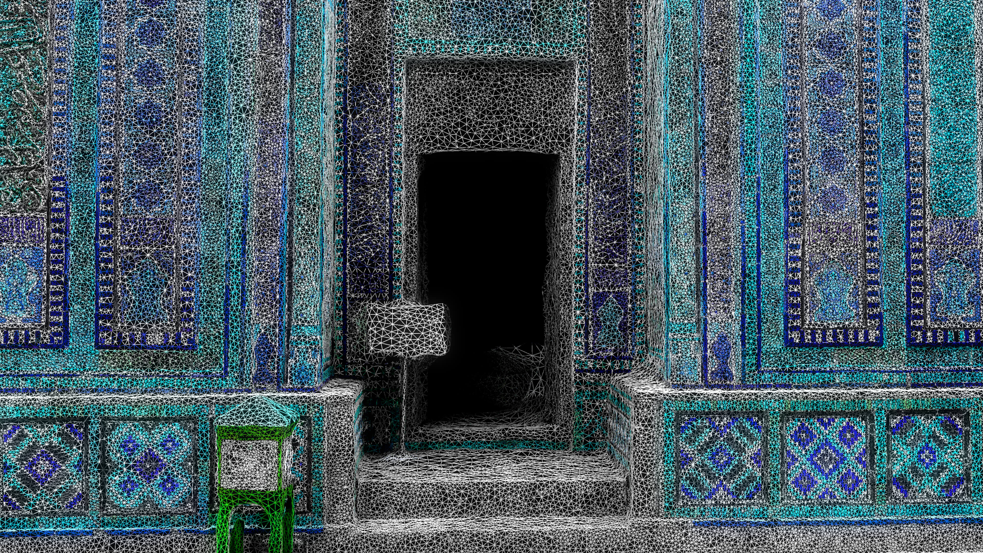 Architectural detail from the Shah Arab Mausoleum, Samarkand, No.i18