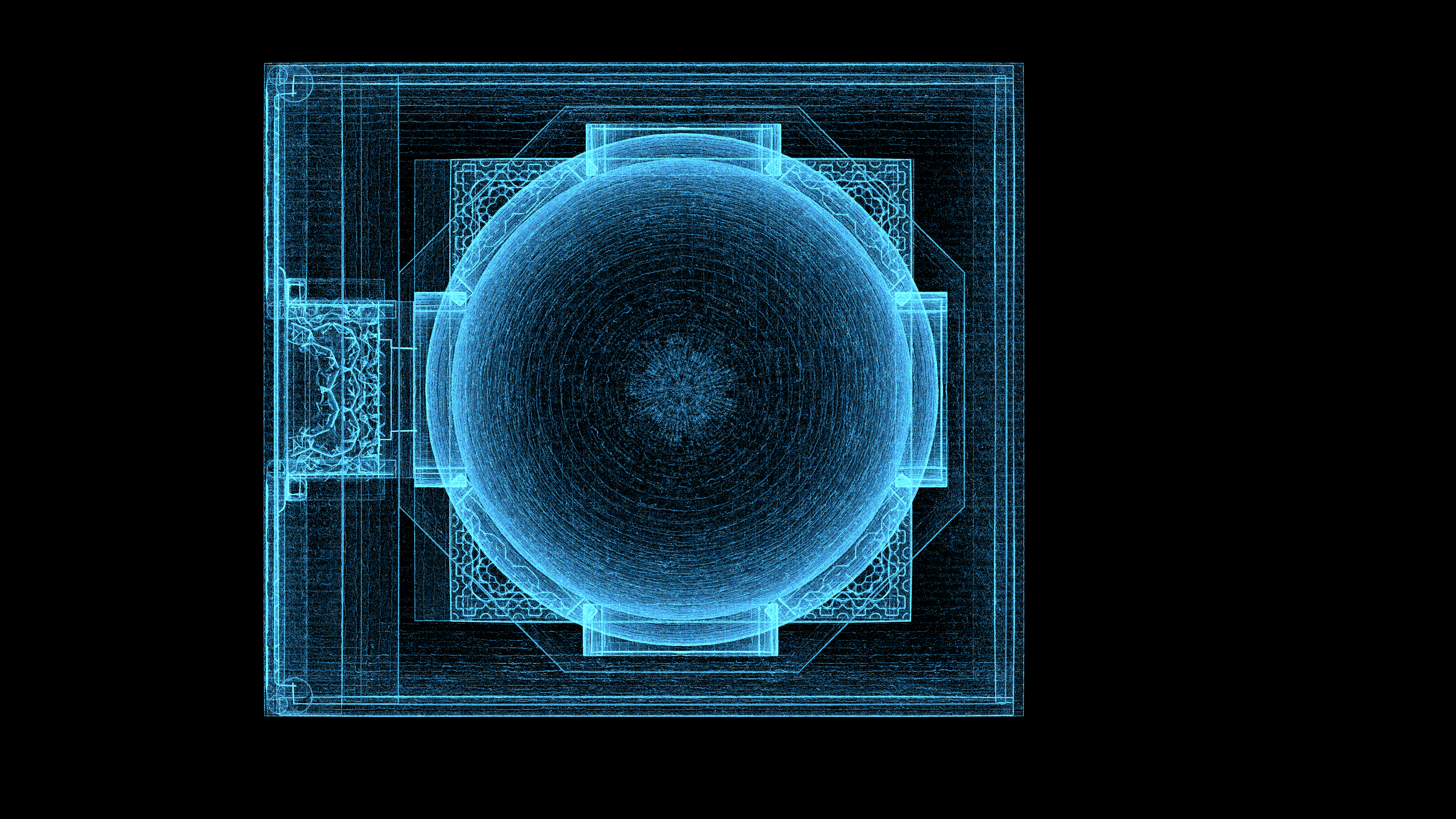 Holographic model - Top view