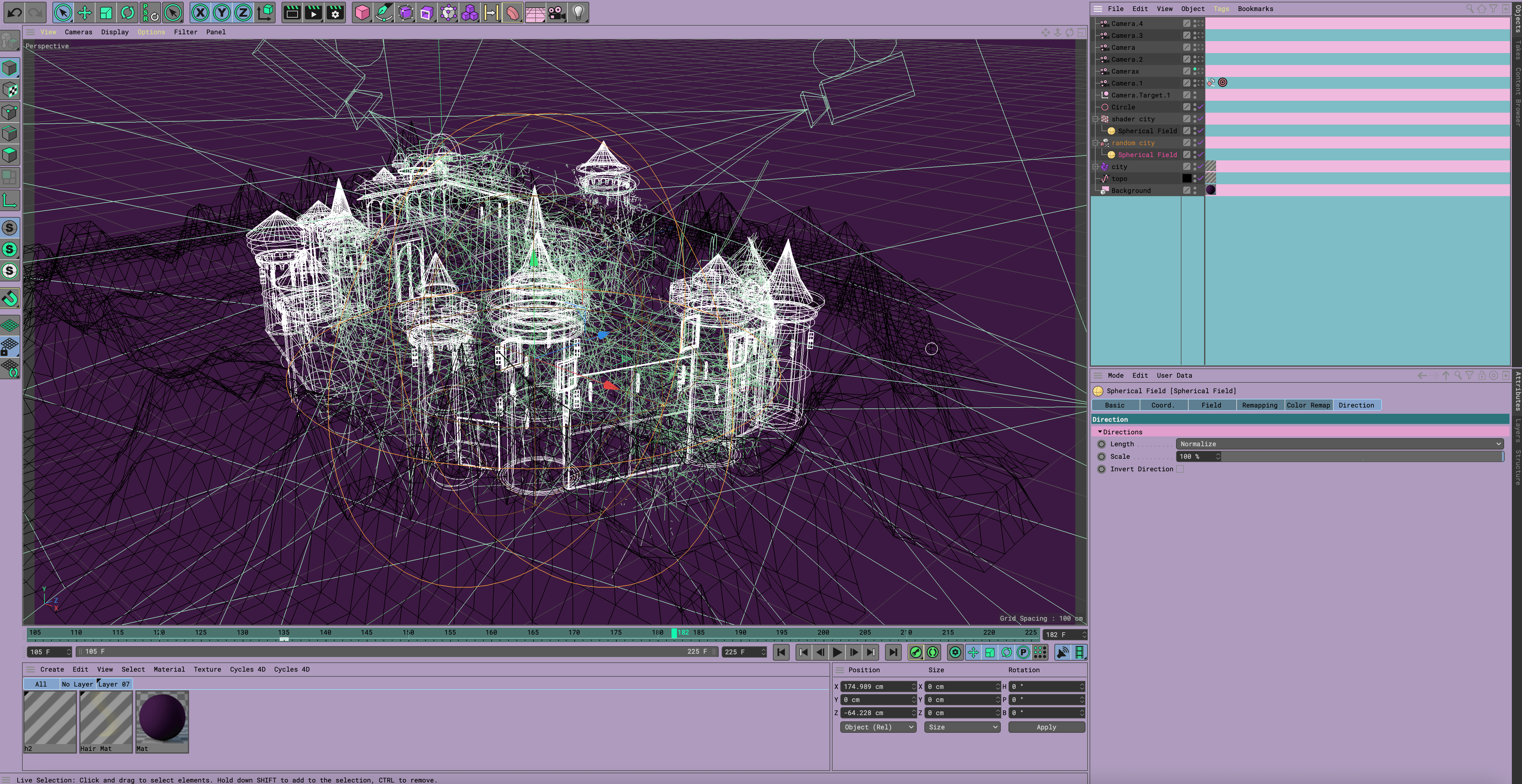 Decomposition and recomposition of the wireframe